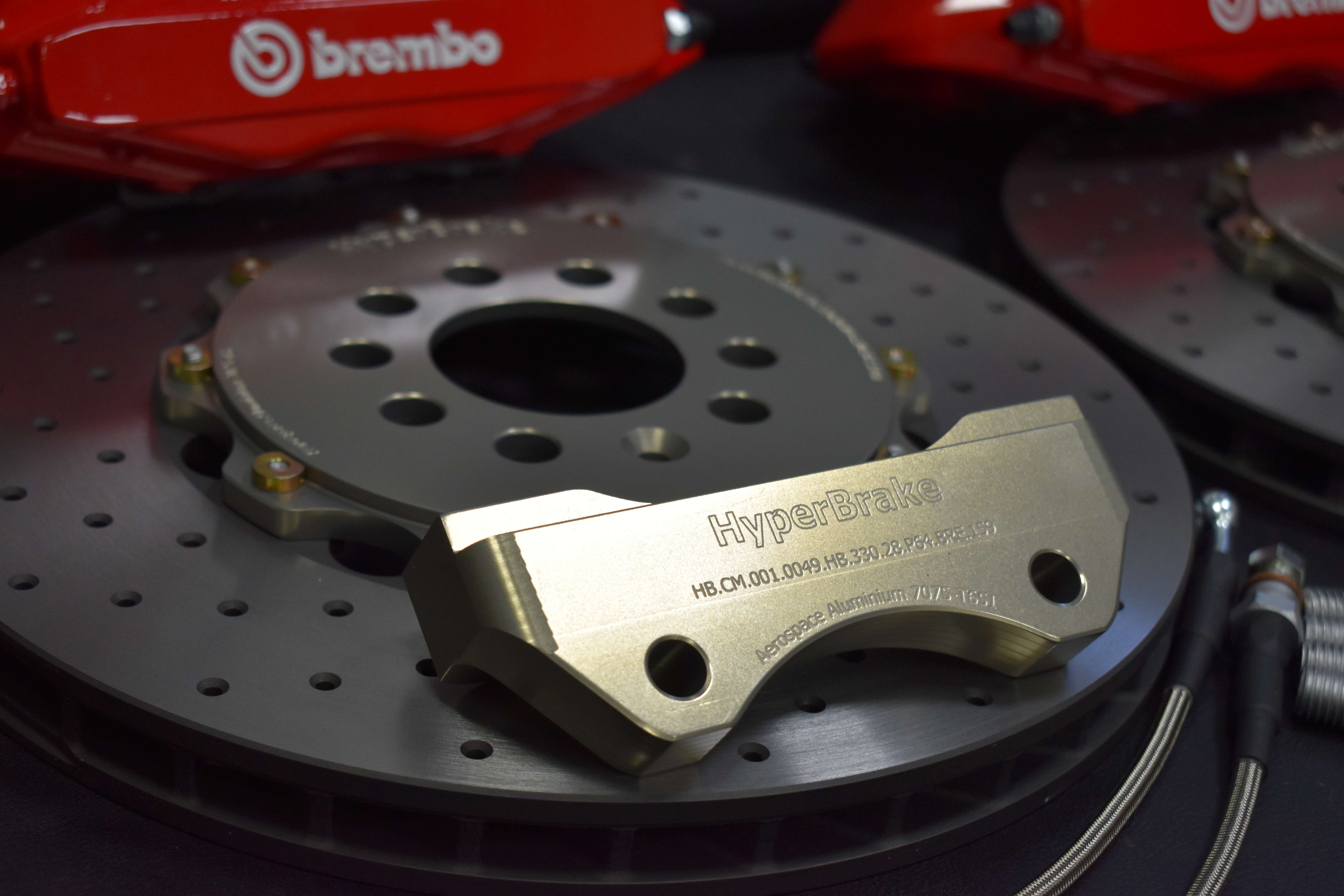 HyperBrake Motorsport Front 4pot Big Brake Kit without calipers for Audi TT QUATTRO MK1 (8N) for Brembo calipers from Alfa Romeo 159 TBi/Renault Megane RS and 2-Piece Full Floating Brake Rotors 330x28mm - Image 3